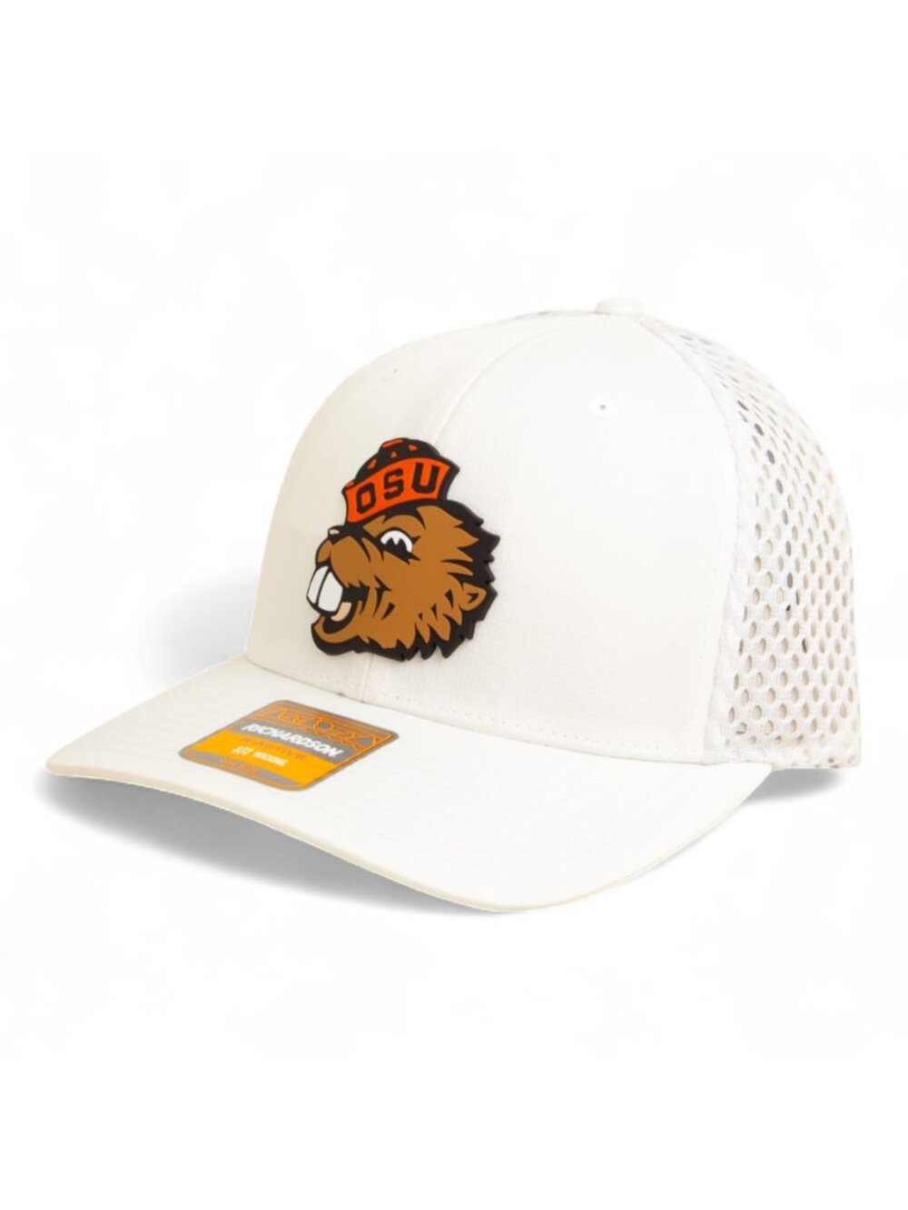 Oregon State Beavers Benny 3D Snapback Tilikum Trucker Hat- White
